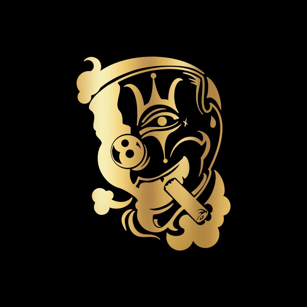 black bg gold
